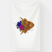 スコティッシュハイランドカウキャトルカウウイスパーラー農業 横断幕 (縦)