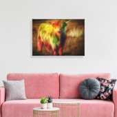 スコティッシュハイランドカウキャンバス キャンバスプリント (インサイチュ (リビング))