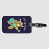 スコティッシュハイランドカウギタリストのロックアイザモー! ラゲッジタグ (正面横)