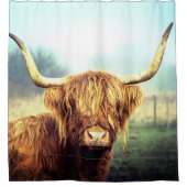スコティッシュハイランドカウグ シャワーカーテン (正面)