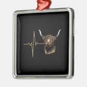 スコティッシュハイランドカウグ メタルオーナメント (左)