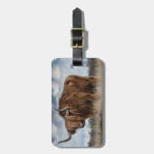 スコティッシュハイランドカウグ ラゲッジタグ (正面縦)