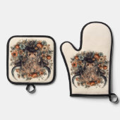 スコティッシュハイランドカウグ 鍋つかみ&鍋敷きセット (正面)