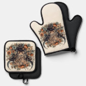 スコティッシュハイランドカウグ 鍋つかみ&鍋敷きセット (正面/裏面)