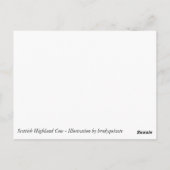 スコティッシュハイランドカウズイラストレーション ポストカード (裏面)