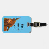 スコティッシュハイランドカウズバッグラベル ラゲッジタグ (正面横)