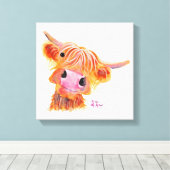 スコティッシュハイランドカウズボックスキャンバスプリント キャンバスプリント (インサイチュ (ウッドフロア))