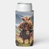 スコティッシュハイランドカウバピパーセルツァークーラーボックス スリム缶クーラー (Seltzer正面)