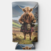 スコティッシュハイランドカウバピパーセルツァークーラーボックス スリム缶クーラー (正面)