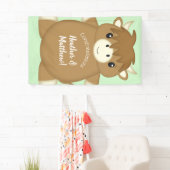 スコティッシュハイランドカウベビーシャワーグリーン 横断幕 (インサイチュ)