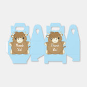 スコティッシュハイランドカウベビーシャワーブルー フェイバーボックス (折り畳みなし)