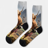 スコティッシュハイランドカウベーパイパー、クルーソックス ソックス (左)