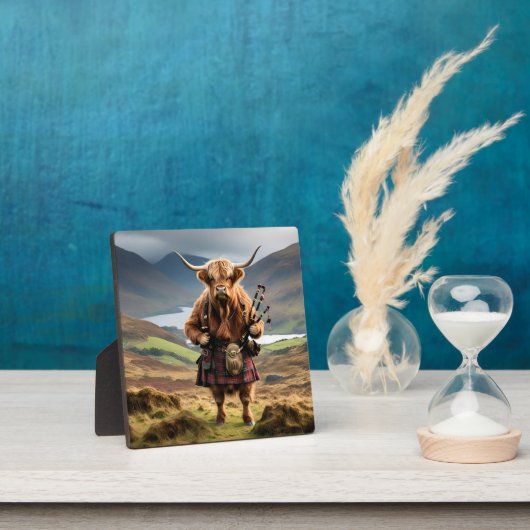 スコティッシュハイランドカウベーパイパー フォトプラーク (インサイチュ)