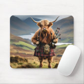 スコティッシュハイランドカウベーパイパー マウスパッド (マウス)