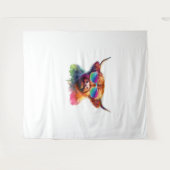 スコティッシュハイランドカラフル牛 タペストリー (正面(横))