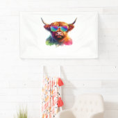 スコティッシュハイランドカラフル牛 横断幕 (インサイチュ)