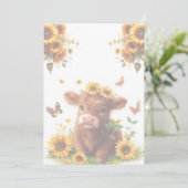 スコティッシュハイランドカーフとヒマワリ 招待状 (スタンド正面)