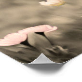 スコティッシュハイランドカーフベビーカウミニチュアセピア ポスター (角)