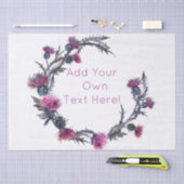 スコティッシュハイランドティスルパーソナライズドリース 薄葉紙 (クラフト)