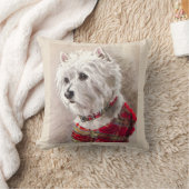 スコティッシュハイランドホワイトウェスティードドッグ クッション (ブランケット)