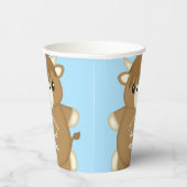 スコティッシュハイランド牛の赤ちゃんシャワーブルー 紙コップ (右)