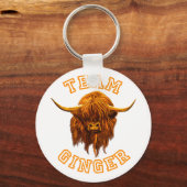 スコティッシュハイランド祝牛チーム生姜 キーホルダー (正面)
