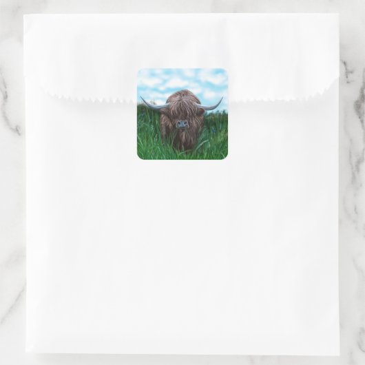 スコティッシュハイランド絵画カウズ スクエアシール (バッグ)