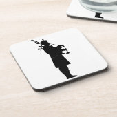 スコティッシュバピパーシルエット コースター (左側)