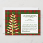 スコティッシュバーネットクラン、金ゴールドツリーホリデーカード シーズンカード (裏面)