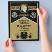 スコティッシュバーンズナイトディナー招待状 チラシ (手)