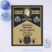 スコティッシュバーンズナイトディナー招待状 チラシ (シングル)