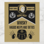 スコティッシュバーンズナイト ワインラベル (シングルラベル)