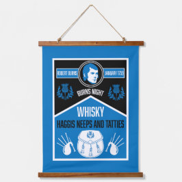 スコティッシュバーンズナイト 吊り下げ型タペストリー