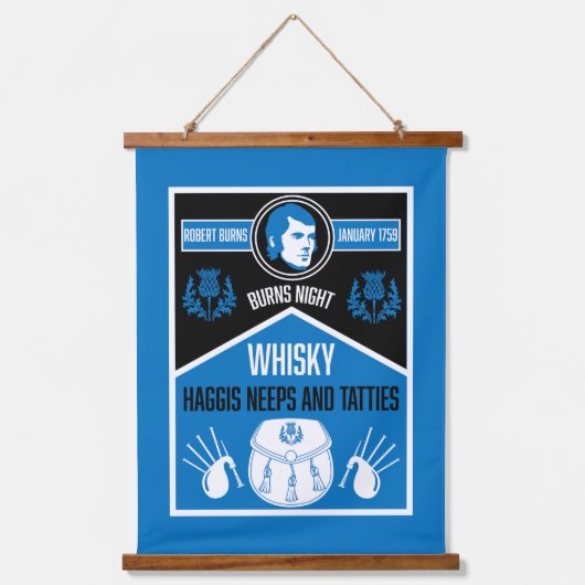 スコティッシュバーンズナイト 吊り下げ型タペストリー (正面)