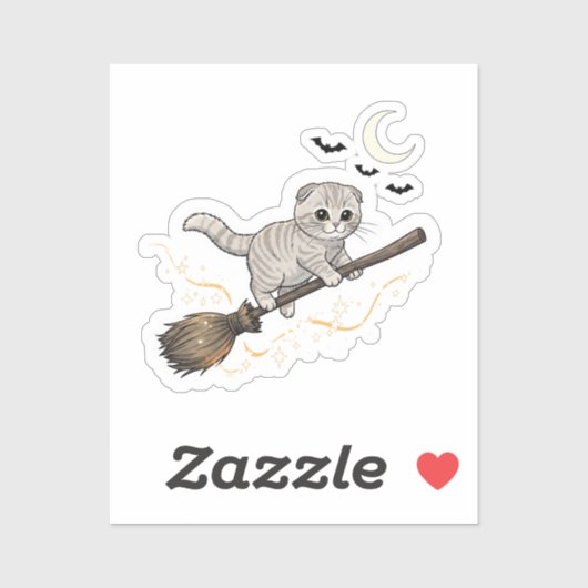 スコティッシュフォールドかわいい猫ハロウィン シール (シート)