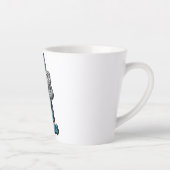 スコティッシュフォールドの可愛い猫の配管工 名前入り カフェラテマグ (右)