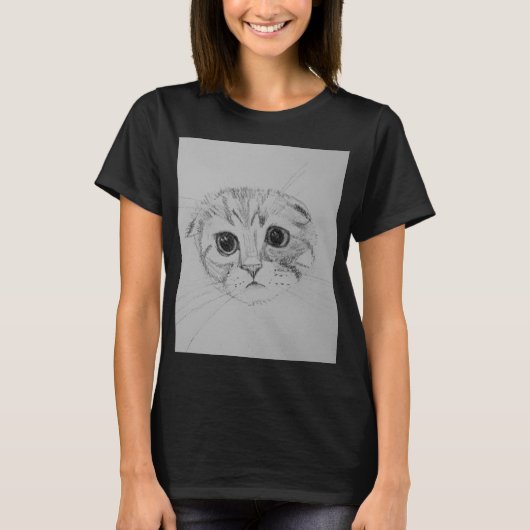 スコティッシュフォールドの子猫Tシャツ Tシャツ (正面)