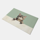 スコティッシュフォールドの猫のドアマットアート ドアマット (アングル)