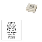 スコティッシュフォールドキャット差出人住所ペット ラバースタンプ (押印)