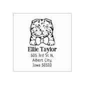 スコティッシュフォールドキャット差出人住所ペット ラバースタンプ (インプリント)