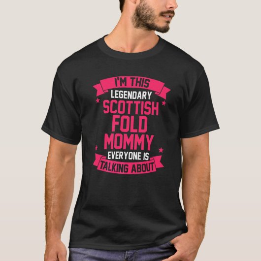 スコティッシュフォールドママ Tシャツ (正面)