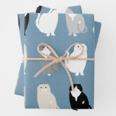 スコティッシュフォールドラッピング紙 ラッピングペーパーシート (インサイチュ)