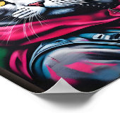 スコティッシュフォールド猫・グラフィティ ポスター (角)