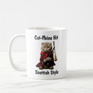 スコティッシュフォールド猫(バグパイプ入り) コーヒーマグカップ