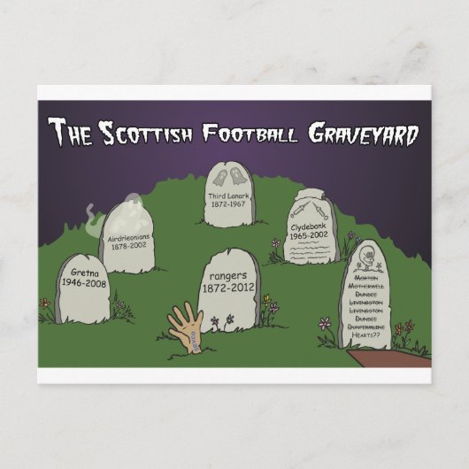 スコティッシュフットボール墓地 ポストカード (正面)