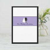 スコティッシュブライド&グローム結婚式招待状-紫 招待状 (スタンド正面)