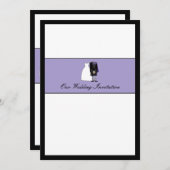 スコティッシュブライド&グローム結婚式招待状-紫 招待状 (正面/裏面)