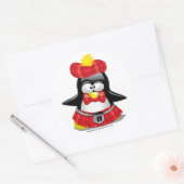 スコティッシュペンギンレッド ラウンドシール (封筒)