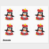 スコティッシュペンギンレッド ラウンドシール (シート)