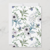 スコティッシュホワイトアルパインフラワーズブライダルシャワー 招待状 (裏面)